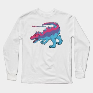 Androganthosaurus - Androgenous Pride Acrocanthosaurus W/Text Long Sleeve T-Shirt